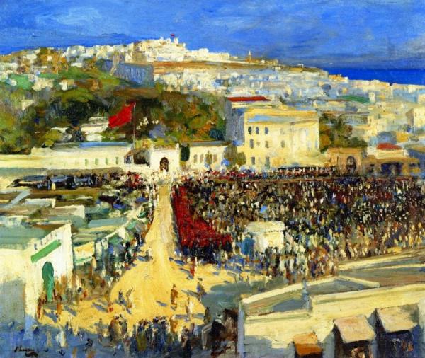 The Raising Of The Moorish Flag On The German Legation by Sir John Lavery