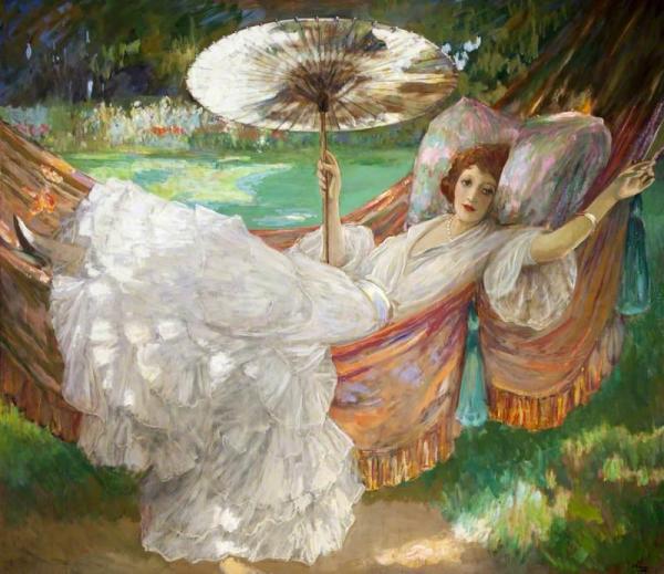 The Red Hammock by Sir John Lavery