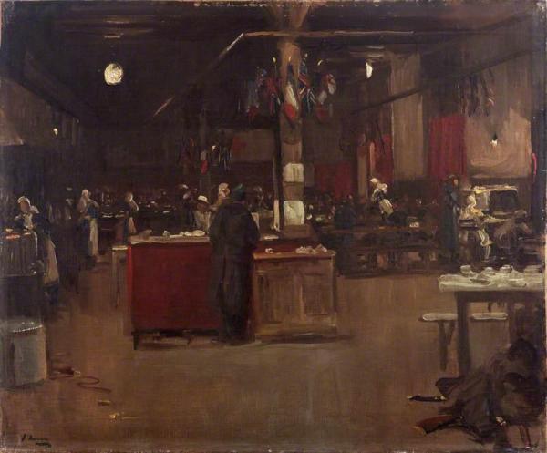 The Women's Emergency Canteen, Gare Du Nord, Paris by Sir John Lavery Oil Painting Reproductions