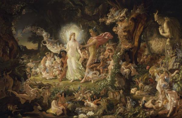 The Quarrel Of Oberon And Titania by Sir Joseph Noel Paton