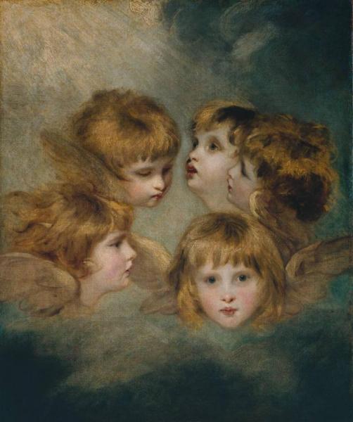 A Child's Portrait In Different Views by Sir Joshua Reynolds Oil Painting Reproductions