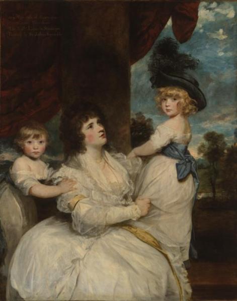 Portrait Of Jane, Countess Of Harrington, With Her Sons by Sir Joshua Reynolds