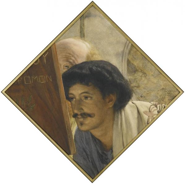 A Picture Gallery In Rome by Sir Lawrence Alma-tadema