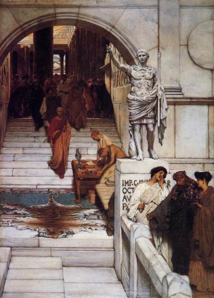 An Audience At Agrippa's by Sir Lawrence Alma-tadema