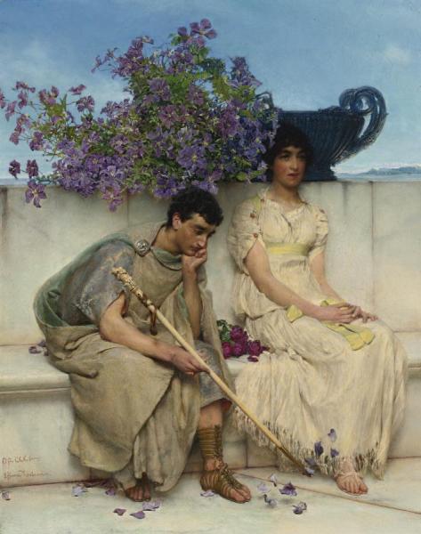 An Eloquent Silence by Sir Lawrence Alma-tadema