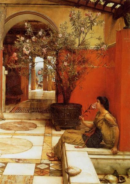 An Oleander by Sir Lawrence Alma-tadema