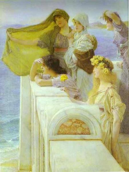 At Aphrodite's Cradle by Sir Lawrence Alma-tadema Oil Painting Reproductions