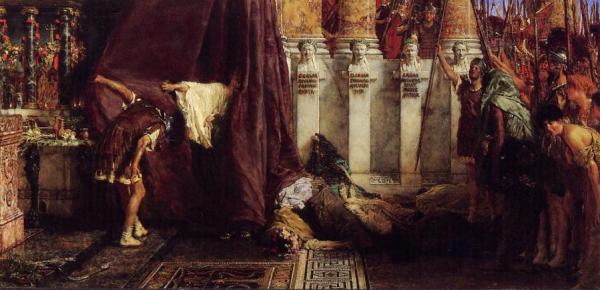 Ave, Caesar! Io, Saturnalia! by Sir Lawrence Alma-tadema
