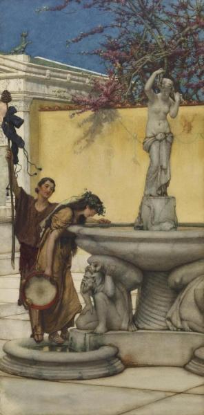 Between Venus And Bacchus by Sir Lawrence Alma-tadema