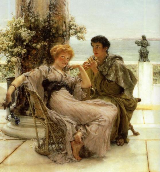 Courtship - The Proposal by Sir Lawrence Alma-tadema