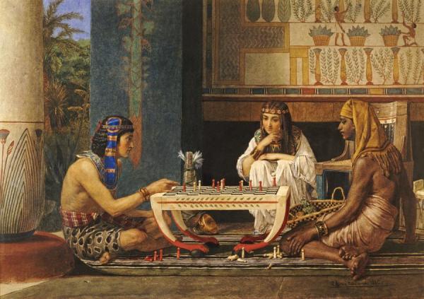 Egyptian Chess Players by Sir Lawrence Alma-tadema Oil Painting Reproductions