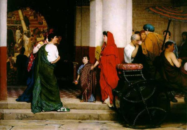 Entrance To A Roman Theatre by Sir Lawrence Alma-tadema