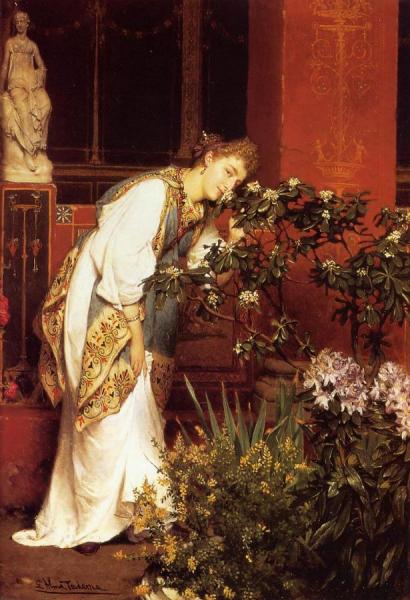 In The Peristyle by Sir Lawrence Alma-tadema
