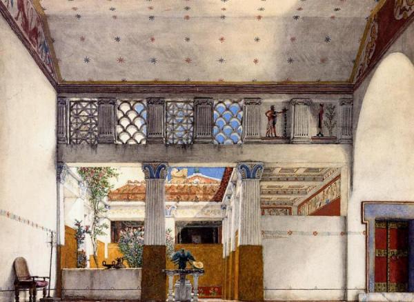 Interior Of Caius Martius's House by Sir Lawrence Alma-tadema