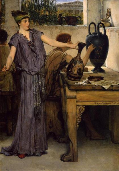 Pottery Painting by Sir Lawrence Alma-tadema