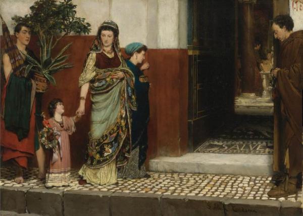 Returning From Market by Sir Lawrence Alma-tadema