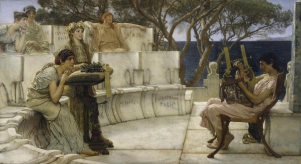 Sappho And Alcaeus by Sir Lawrence Alma-tadema