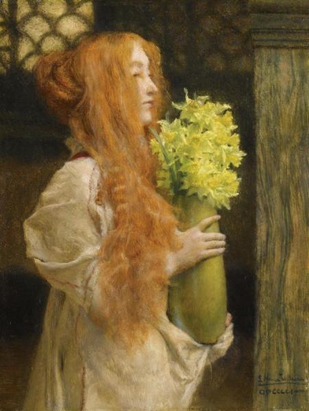 Spring Flowers by Sir Lawrence Alma-tadema