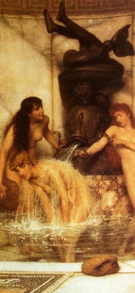 Stirgils And Sponges by Sir Lawrence Alma-tadema