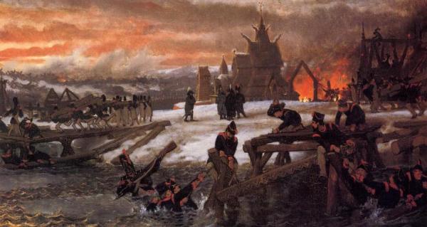 The Crossing Of The River Berizina - 1812 by Sir Lawrence Alma-tadema