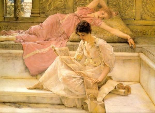 The Favourite Poet by Sir Lawrence Alma-tadema