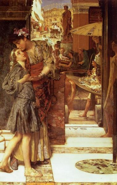 The Parting Kiss by Sir Lawrence Alma-tadema