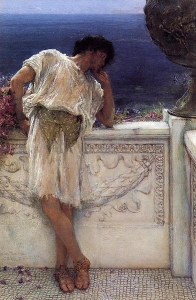 The Poet Gallus Dreaming by Sir Lawrence Alma-tadema