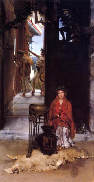 The Way To The Temple by Sir Lawrence Alma-tadema