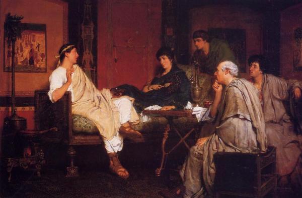 Tibulius At Delia's by Sir Lawrence Alma-tadema