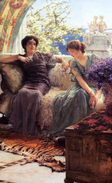Unwelcome Confidence by Sir Lawrence Alma-tadema