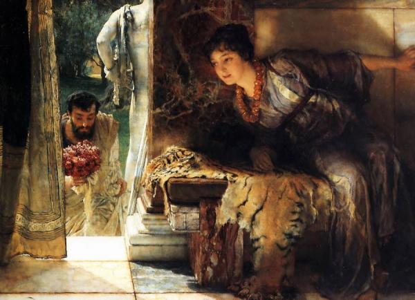 Welcome Footsteps by Sir Lawrence Alma-tadema