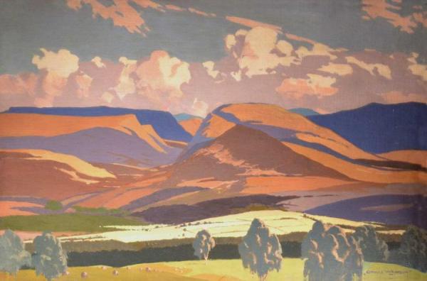 The Cairngorm Mountains by Sir Norman Wilkinson Oil Painting Reproductions