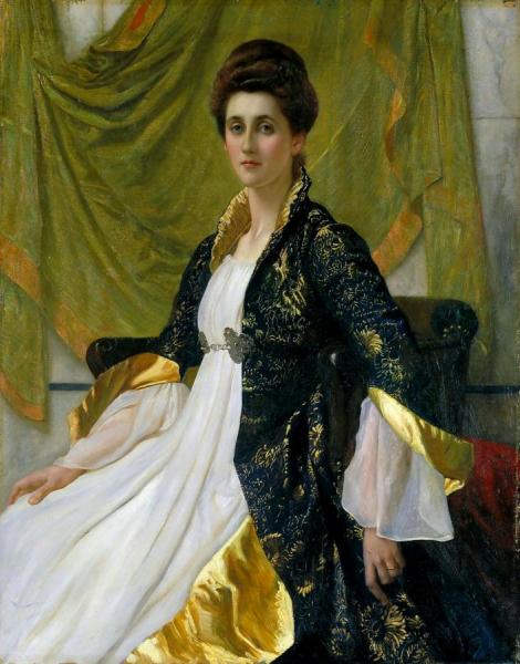 Portrait Of Mrs Ernest Moon by Sir William Blake Richmond