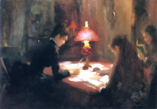 A Winter Night by Sir William Llewellyn Oil Painting Reproductions