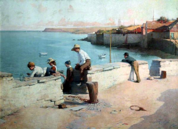 Evening At Padstow, Cornwall by Sir William Llewellyn Oil Painting Reproductions