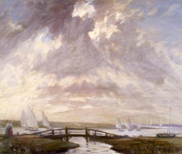 Sailing At Blakeney by Sir William Llewellyn Oil Painting Reproductions