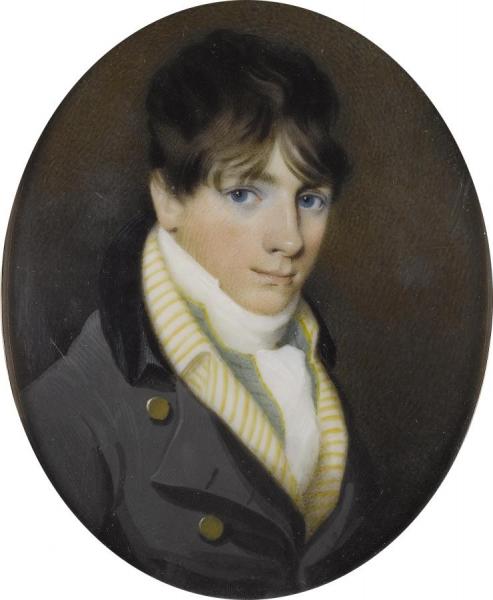 A Portrait Miniature Of A Gentleman by Sir William Nicholson Oil Painting Reproductions