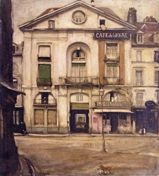Café De La Vigne, Dieppe by Sir William Nicholson