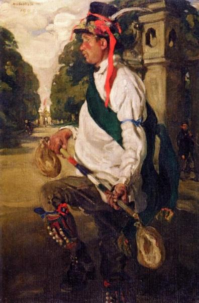Edward Russell Dancing The Morris by Sir William Nicholson