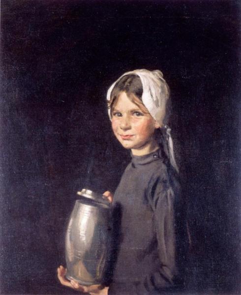 Nancy, The Girl With The Pewter Mug by Sir William Nicholson Oil Painting Reproductions