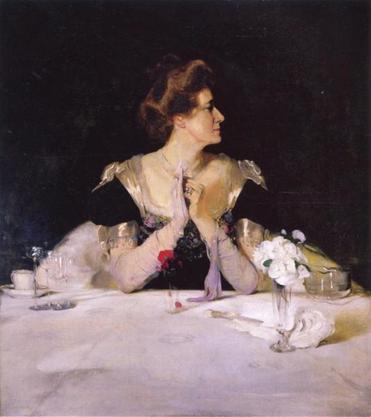 Portrait Of Mrs. Curle by Sir William Nicholson