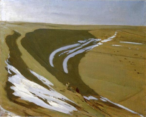 Sir William Nicholson Snow In The Horseshoe