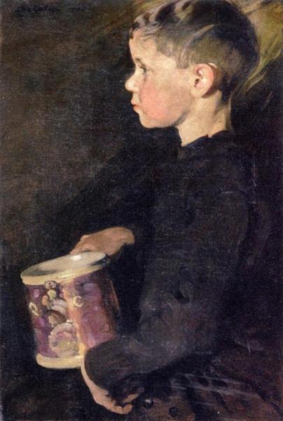 The Boy With The Caroline Mug by Sir William Nicholson