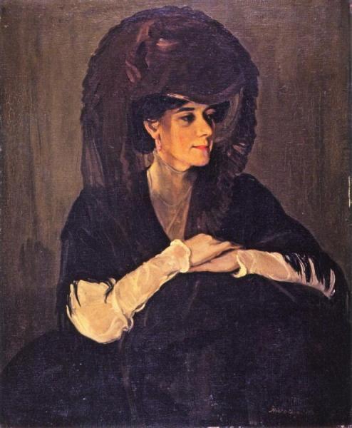 The Brown Veil (mrs. Harrington Mann) by Sir William Nicholson