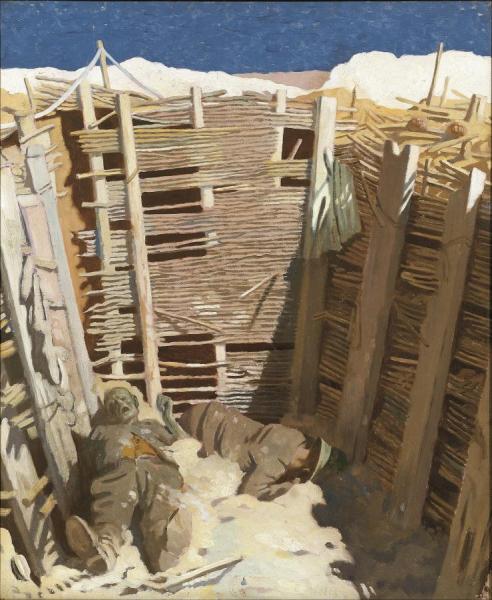 Dead Germans In A Trench by Sir William Orpen