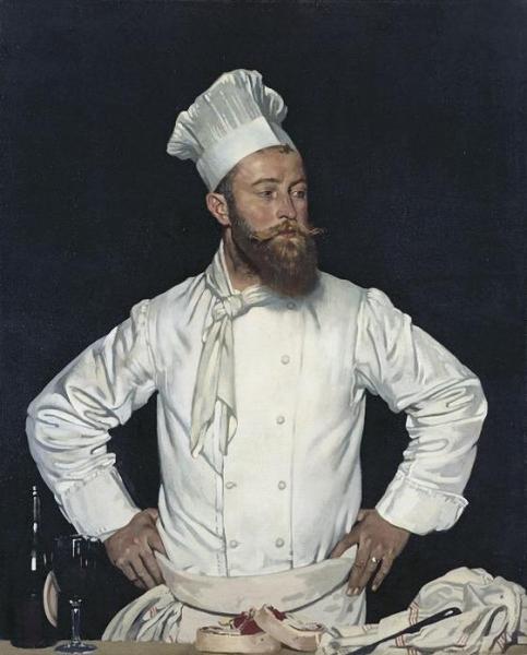 Le Chef De L'hôtel Chatham, Paris by Sir William Orpen