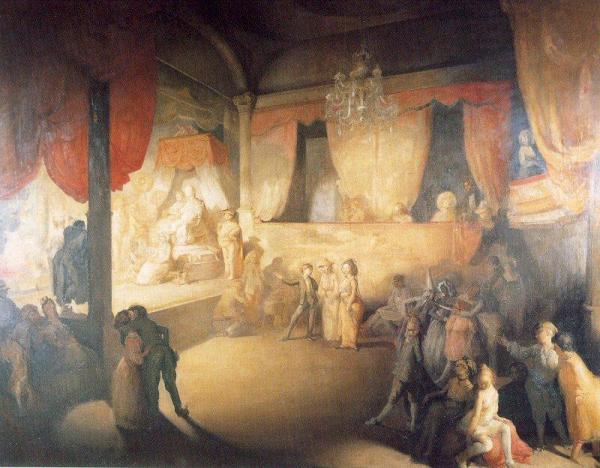 Play Scene From Hamlet by Sir William Orpen Oil Painting Reproductions