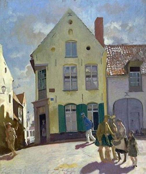 Soldiers And Peasants, Cassel by Sir William Orpen Oil Painting Reproductions