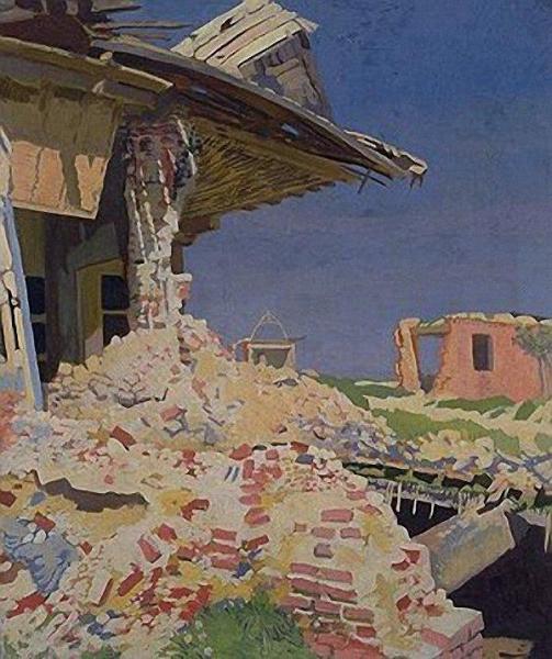 The Main Street, Combles by Sir William Orpen