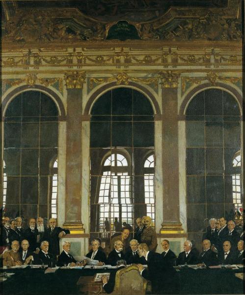 The Signing Of Peace In The Hall Of Mirrors, Versailles by Sir William Orpen Oil Painting Reproductions